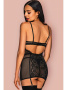 Комплект Obsessive Basitta chemise Черный || Комплект Obsessive Basitta chemise Черный