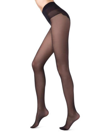 Колготки с имитацией ажурных трусиков BIKINI 40 Lycra, р.4, Nero