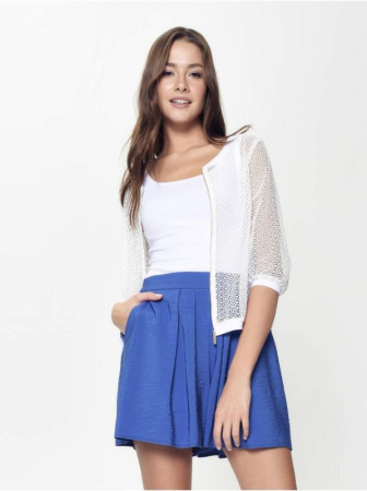 Ультрамодный бомбер из кружева с рукавами \u00be LJ 895