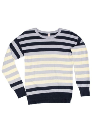 Вязаный джемпер с декоративной планкой на пуговицах сзади LDK 008 || ВТЖП Джемпер жін. CONTE ELEGANT LDK008 16С-73СП, р.170,176-84, синій-жовтий