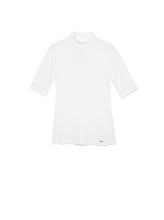 Топ в рубчик из вискозы премиального качества LD 1031 || Джемпер жін. CE LD 1031, р.170-92, off-white