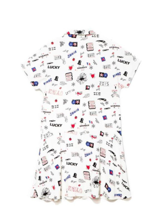 Легкое платье-рубашка с яркими рисунками LPL 889 || Плаття жін. CE LPL 889, р.170-92-98, white-ultramarine