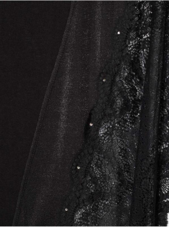 Халат с кружевом и кристаллами Swarovski LHW 1086 || Халат жін. CE SWAROWSKI LHW 1086, р.170-92-98, royal black