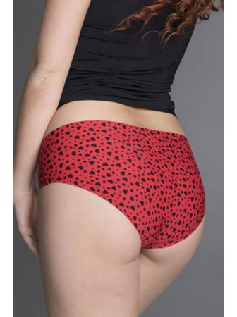 Полные трусики Julimex Simple Amore Красно-черный