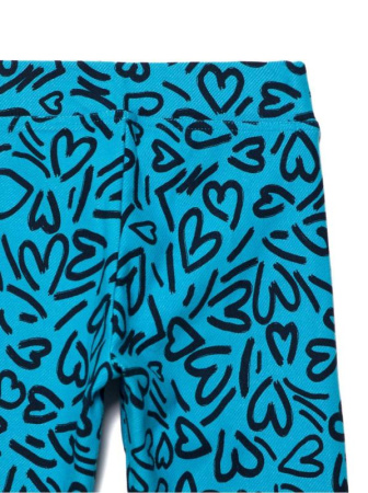 Леггинсы с рисунком &quot;сердечки&quot; LOVELY, р.128-68, Blue || Жіночі з малюнком &quot;сердечка&quot; LOVELY, р. 128-68, Blue