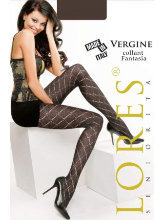 Фантазийные колготки LORES Vergine, 3/4, nero(чёрный)