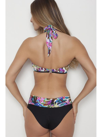 Комплект Samanta Hawaii - верх от купальника - Бюстгальтер-балконет A351 и плавки - Бикини M300 Черный с рисунком || Комплект Samanta Hawaii - верх от купальника - Бюстгальтер-балконет A351 и плавки - Бикини M300 Черный с рисунком