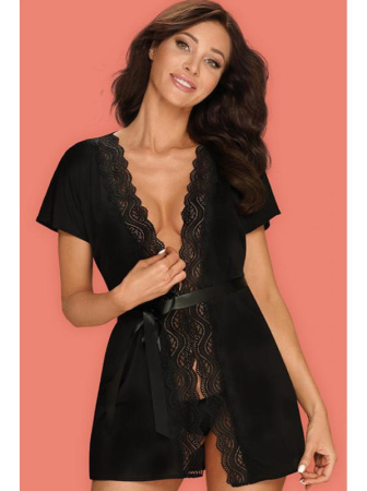 Пеньюар Obsessive Diyosa peniuar  Черный