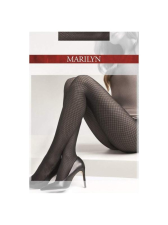 Колготки с узором MARILYN Grace N05, 3/4, granat(синий)