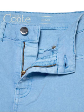 Цветные джинсы skinny с высокой посадкой и эффектом варки CON-237 Lycra || Брюки джинсові жін. CE CON-237, р.164-102, washed lavander blue