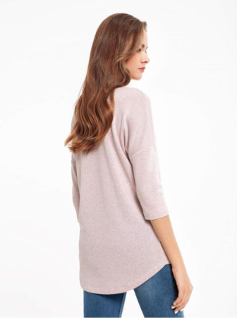 Удлиненный джемпер с мерцающим блеском 833 || Джемпер жін. CE LD 833, р.170-100, pink