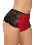 Полные трусики ORO Eleonora 2210 Красно-черный || Полные трусики ORO Eleonora 2210 Красно-черный