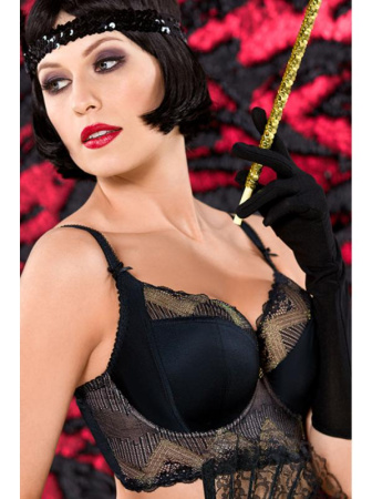 Бюстье с мягкой чашкой Ava Gatsby AV 1790 Черно-золотой || Бюстье с мягкой чашкой Ava Gatsby AV 1790 Черно-золотой