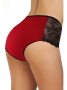 Полные трусики ORO Eleonora 2210 Красно-черный || Полные трусики ORO Eleonora 2210 Красно-черный