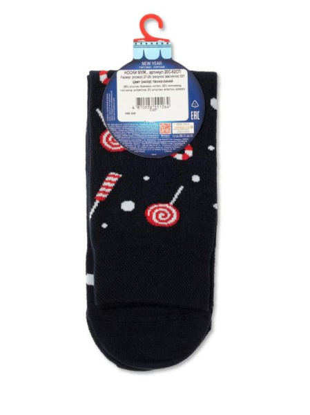 Носки муж. DW NEW YEAR 20С-62СП, р.27-29, 521 темно-синий