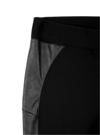 Ультрамодні штани з лампасами зі штучної шкіри DIVA, р. 164-98, Nero
