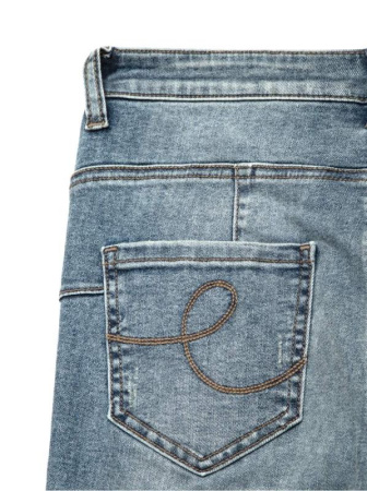 Моделирующие eco-friendly джинсы с высокой посадкой CON-146 || Брюки джинсові жін. CE CON-146, р.170-94, mid blue