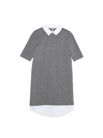 Платье в &quot;гусиную лапку&quot; с имитацией рубашки LPL 1052 || Плаття жін. CE LPL 1052, р.164-96-102, grey-white