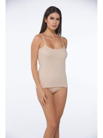 Майка женская на тонких бретельках Sevim Арт: 063, 2XL, Бежевый