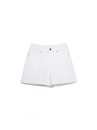 Джинсовые шорты A-силуэта с высокой посадкой CON-244 || Шорти джинсові жін. CE CON-244, р.170-102, white