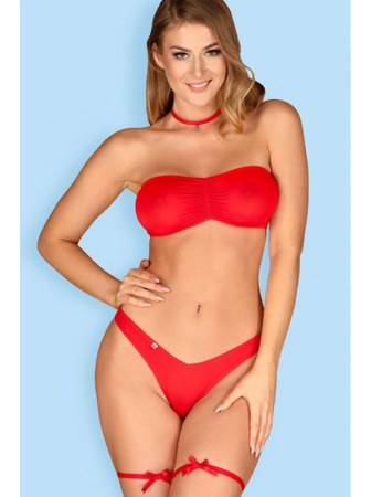 Костюм Obsessive Kissmas set Красный