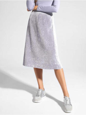 Велюровая юбка с плиссировкой MADEMOISELLE || Спідниця жін. CE MADEMOISELLE, р.164-102, lilac grey