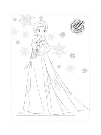 Колготки з малюнками Disney Frozen 20 і вкладишем-розфарбуванням, р. 140-146, Bianco