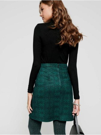 Замшевая юбка А-силуэта со змеиным принтом ATHENA || Спідниця жін. CE ATHENA, р.164-98, green snake