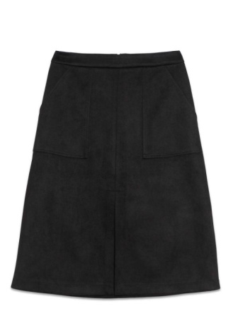 Юбка А-силуэта OFFIConte CHIC с эффектом замши и накладными карманами || Спідниця жін. CE OFFICE CHIC, р.170-98, black