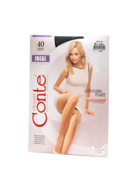 Матові колготки з ефектом пудри ultimate matt IDEAL 40 Lycra, р. 5, Nero Матові колготки з ефектом пудри ultimate matt IDEAL 40 Lycra, р. 5, Nero