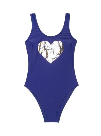Купальник с металлическим принтом LOVE || Купальник жін. CE LOVE, р.170,176-84-94, deep ultramarine