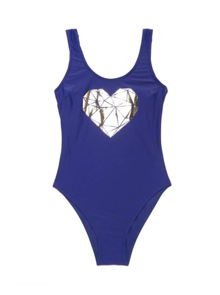 Купальник с металлическим принтом LOVE