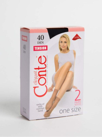 Носки с уплотненной резинкой TENSION 40 (2 пары) || Шкарпетки жін. TENSION 40 (2 пари), р.23-25, Shade