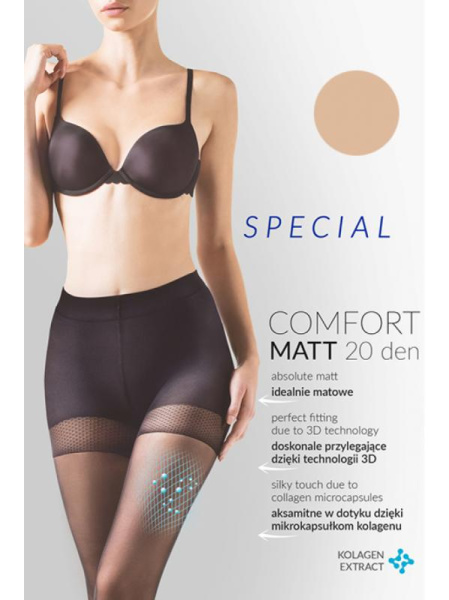 Колготки Gabriella Comfort Matt 20 den с уплотненными шортиками Легкий загар Колготки Gabriella Comfort Matt 20 den с уплотненными шортиками Легкий загар