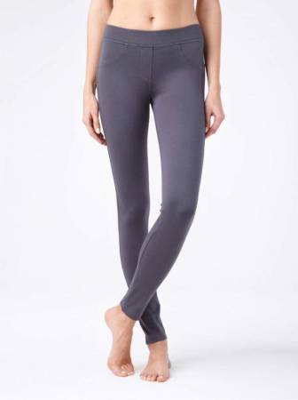 Экстрамягкие джеггинсы с высокой посадкой ANDREA, р.164-98, grey