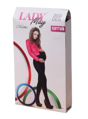 Колготки женские LADY MAY Mama Cotton 350, 2, Черный