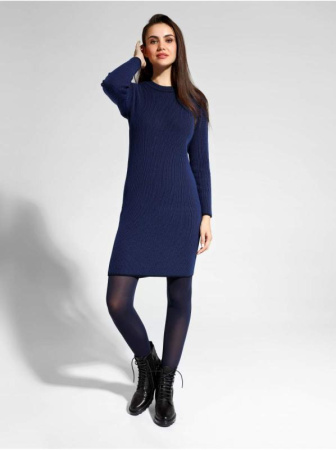 Вязаное платье из пряжи премиальной качества с модалом LDK 064
