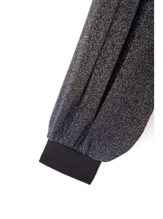 Платье А-силуэта с объемными рукавами из люрекса 851 || Плаття жін. CE LPL 851, р.170-96-102, Nero