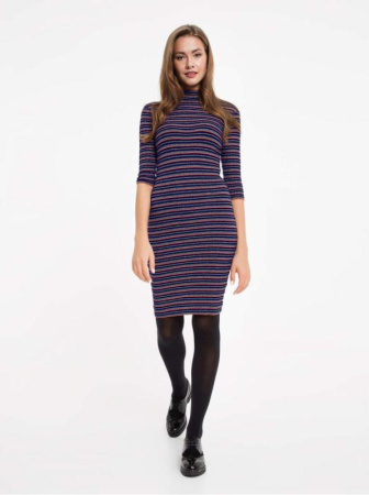 Платье в полоску с мерцающим блеском 836