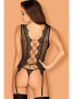 Комплект Obsessive Meshlove corset Черный || Комплект Obsessive Meshlove corset Черный