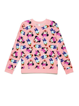 Хлопковый свитшот с ярким принтом Disney 952 || Джемпер жін. CE DISNEY LD 952, р.170-84, pink friends
