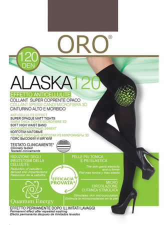 Колготки ORO Alaska 120 den антицеллюлитные без трусиковой части Шоколадный