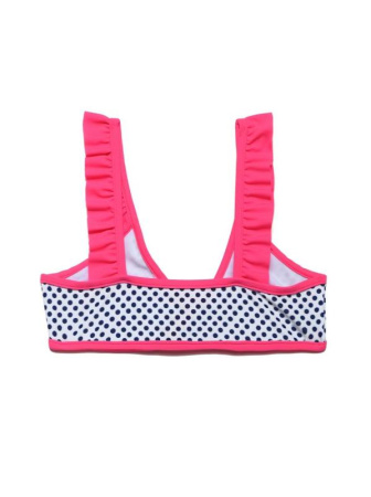 Купальник в мелкий горошек PARTY BUBBLE || Костюм купальний для дівчат СE PARTY BUBBLE, р.98,104-52, white-blue