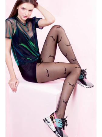 Колготки Gabriella Glasses 20 den без трусиковой части Черный