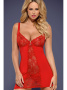 Комплект Obsessive Heartina chemise Красный || Комплект Obsessive Heartina chemise Красный