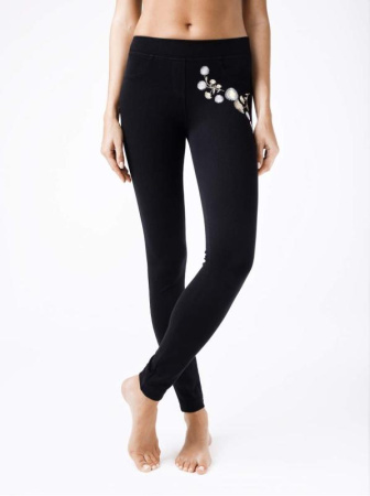 Ультраэластичные джеггинсы с металлической вышивкой FLORES