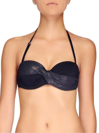 Бикини-бандо с кулиской и &quot;PUSH UP&quot; GLORIA || ВКТ CE Бюстгалтер купальний жіночий GLORIA, р.70(C), чорний