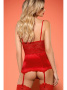 Комплект Obsessive Lovica corset Красный
