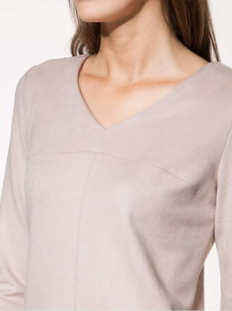 Платье-футляр из искусственной замши с карманами 838 || Плаття жін. CE LPL 838, р.170-100-106, beige