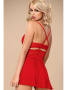 Комплект Obsessive 838-BAB-3 babydoll Красный || Комплект Obsessive 838-BAB-3 babydoll Красный